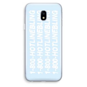 Hotline bling blue: Samsung Galaxy J3 (2017) Transparant Hoesje