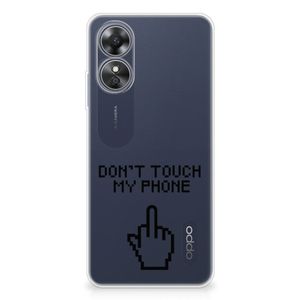 OPPO A17 Silicone-hoesje Finger Don't Touch My Phone