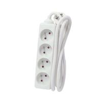 CHACON Stekkerdoos 4 stopcontacten 16A 3m wit