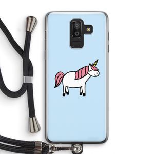 Eenhoorn: Samsung Galaxy J8 (2018) Transparant Hoesje met koord