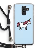 Eenhoorn: Samsung Galaxy J8 (2018) Transparant Hoesje met koord