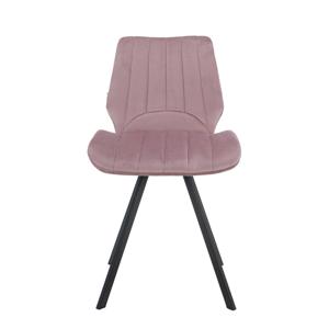 MaxxHome Eetkamerstoelen - Eetkamerstoelen set van 2 - Stoffen Stoelen - Roze