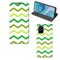 OnePlus 8T | Hoesje met Magneet | Zigzag Groen