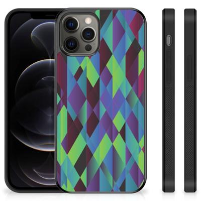 iPhone 12 Pro Max Grip Case Abstract Green Blue