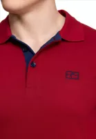 Rusty Neal - Heren Polo - Bordeaux Marine - Korte Mouw - Knoopsluiting