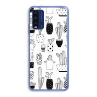 Cactusmotief: Xiaomi Redmi 9T Transparant Hoesje