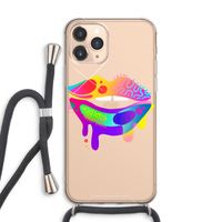 Lip Palette: iPhone 11 Pro Max Transparant Hoesje met koord