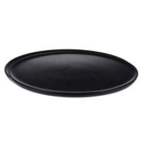 Set van 2x stuks kerstdiner onderborden rond zwart hout 38 cm