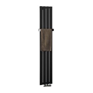 Designradiator Sapho Colonna Recht Middenaansluiting 29.8x180 cm 614W Antraciet Sapho