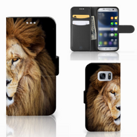 Samsung Galaxy S7 Telefoonhoesje met Pasjes Leeuw