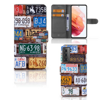 Samsung Galaxy S21 Telefoonhoesje met foto Kentekenplaten - thumbnail