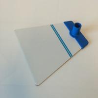 Voetplaat NT metaal blauw accent