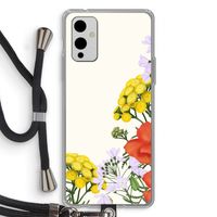 Wilde bloemen: OnePlus 9 Transparant Hoesje met koord