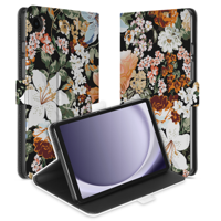 Samsung Galaxy Tab A9 Tablethoesje Dark Flowers