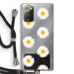 Margrietjes: Samsung Galaxy Note 20 / Note 20 5G Transparant Hoesje met koord