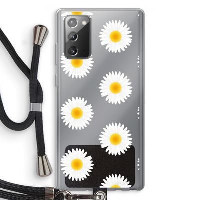 Margrietjes: Samsung Galaxy Note 20 / Note 20 5G Transparant Hoesje met koord