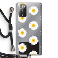 Margrietjes: Samsung Galaxy Note 20 / Note 20 5G Transparant Hoesje met koord