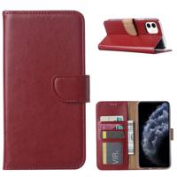 Apple iPhone 11 Pro Max Hoesje Bordeaux met Pasjeshouder