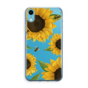 Sunflower and bees: iPhone XR Transparant Hoesje