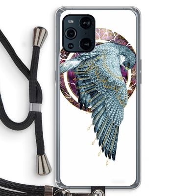 Golden Falcon: Oppo Find X3 Transparant Hoesje met koord