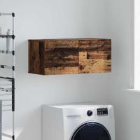 Wandkast Wandgemonteerd Oud hout 80 x 36.5 x 35 cm Bewerkt hout
