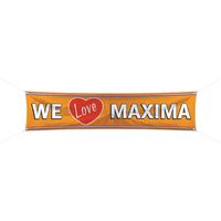 We love Maxima spandoek 180x40 cm - Feestbanieren - thumbnail