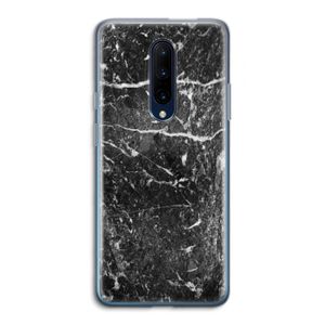 Zwart marmer: OnePlus 7 Pro Transparant Hoesje