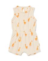 HEMA Newborn Jumpsuit Badstof Eenden Ecru (ecru)