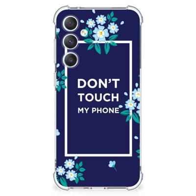 Samsung Galaxy S23 FE Anti Shock Case Flowers Blue DTMP Samsung Galaxy S23 FE Anti Shock Case Flowers Blue DTMP