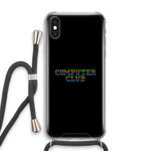 Retro: iPhone XS Transparant Hoesje met koord
