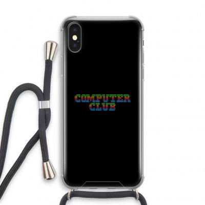 Retro: iPhone XS Transparant Hoesje met koord