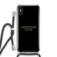 Retro: iPhone XS Transparant Hoesje met koord