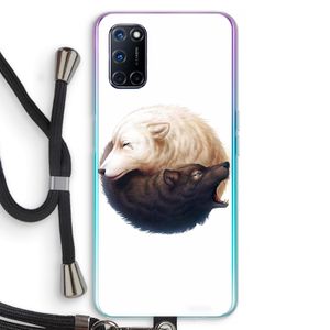 Yin Yang Wolves: Oppo A52 Transparant Hoesje met koord