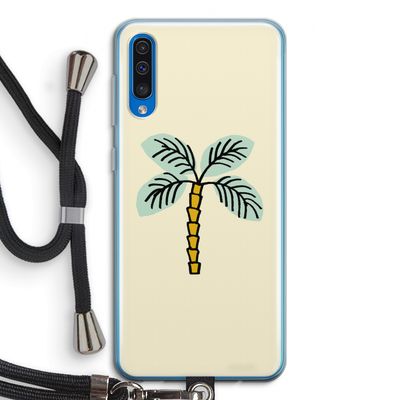 Palmboom: Samsung Galaxy A50 Transparant Hoesje met koord