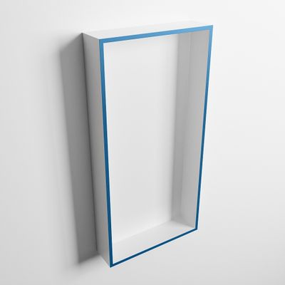 MONDIAZ EASY Nis 59,5x29,5cm in solid surface kleur Jeans | Talc. 1 vak geschikt voor in- of opbouw
