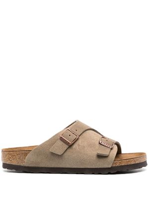 Birkenstock claquettes Zurich en daim - Gris Birkenstock claquettes Zurich en daim - Gris