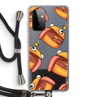 Hamburger: Samsung Galaxy A72 5G Transparant Hoesje met koord