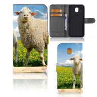 Samsung Galaxy J5 2017 | Telefoonhoesje | Met pasjeshouder | Schaap en Lammetje Samsung Galaxy J5 2017 | Telefoonhoesje | Met pasjeshouder | Schaap en Lammetje