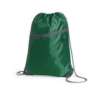 Sport gymtas/rugtas/draagtas groen met rijgkoord 34 x 44 cm van polyester