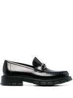 Ferragamo mocassins en cuir à plaque logo - Noir