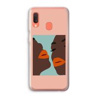 Orange lips: Samsung Galaxy A20e Transparant Hoesje