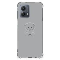 Motorola Moto G53 Stevig Bumper Hoesje Grijs Baby Olifant - thumbnail