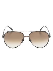 Linda Farrow pilot-frame tinted sunglasses - Noir