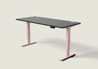 Desktronic HomePro bureau Zachtroze / Zwart / 180x80 cm