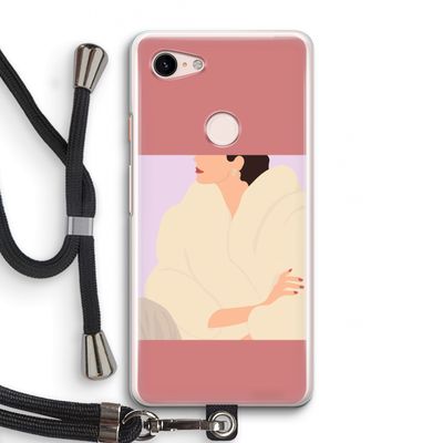 Cosy: Pixel 3 Transparant Hoesje met koord