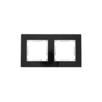 Tweevoudig afdekraam Nero Deluxe Glas zwart Tweevoudig afdekraam Nero Deluxe Glas zwart