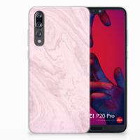 Huawei P20 Pro | TPU | Siliconen hoesje | Marble Pink - Origineel Cadeau Vriendin