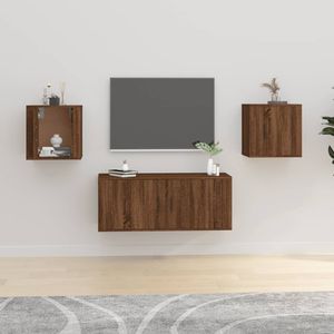 Tv-wandmeubels 2 st 40x34,5x40 cm bruineikenkleurig