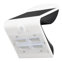 LED Solar Wandlamp Wit 3 Watt 4000K Neutraal wit met bewegingssensor - thumbnail