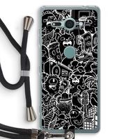 Vexx Black City : Sony Xperia XZ2 Compact Transparant Hoesje met koord Vexx Black City : Sony Xperia XZ2 Compact Transparant Hoesje met koord